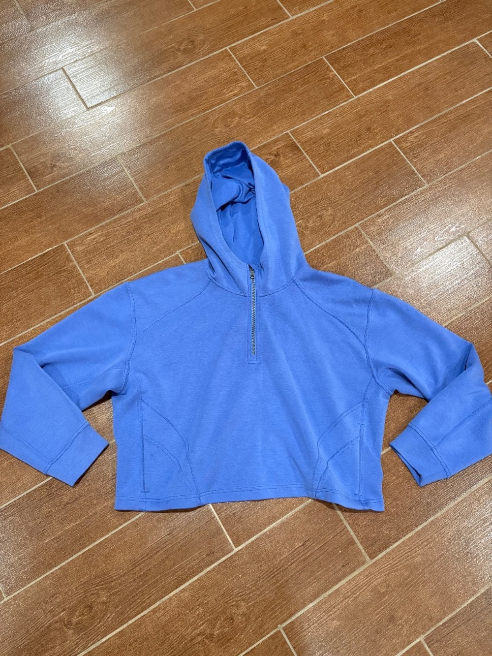 lululemon elevated back quarterzip hoodie sweatshirt in periwinkle size 10